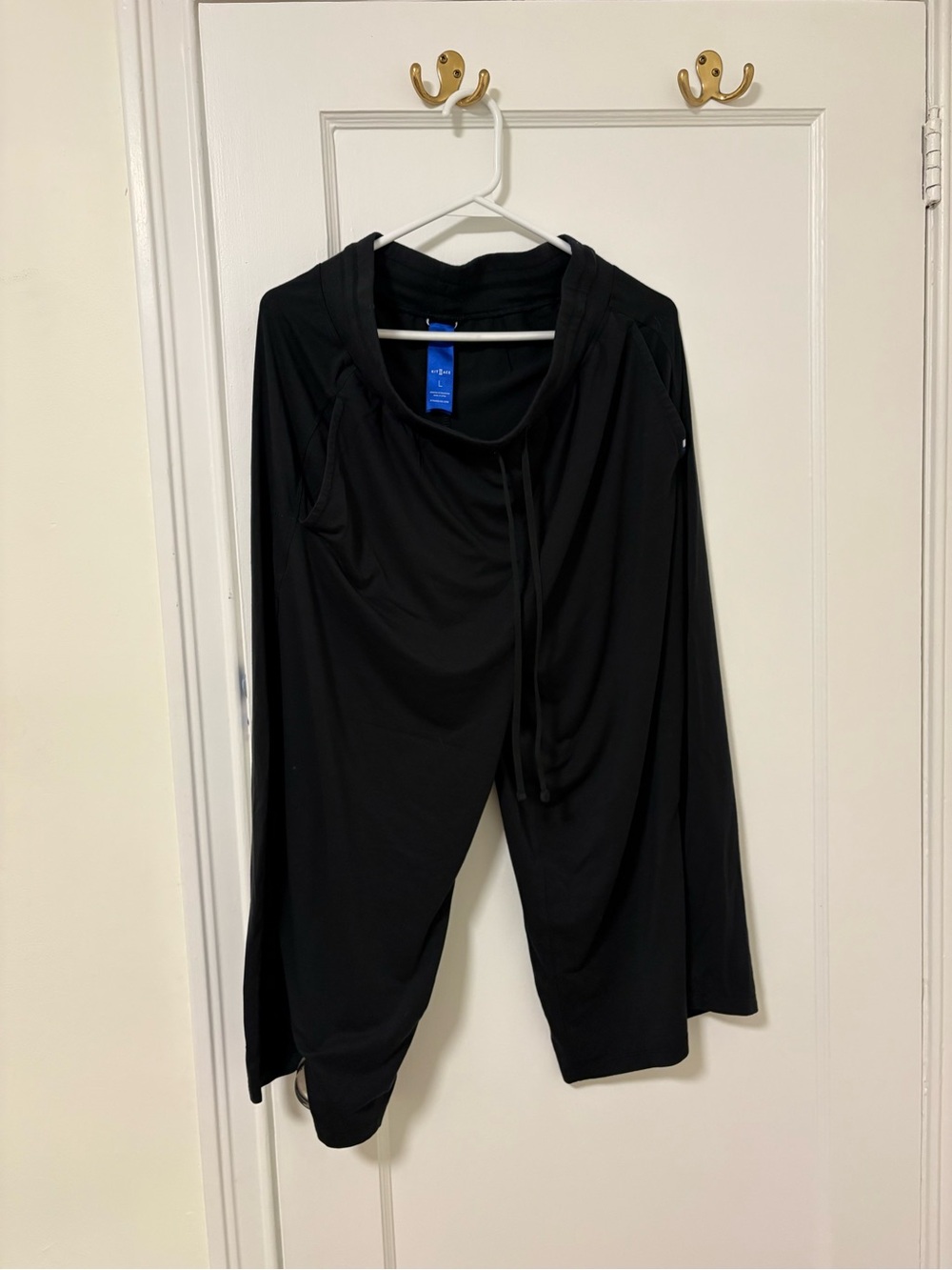 Kit and Ace Black Cropped Draped Pants